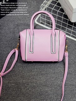 Pink Leatherette Shoulder Crossbody Hand Bag