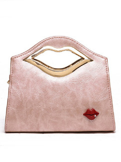 Pink Leatherette Cute Evening Crossbody Shoulder Hand Bag