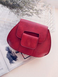 Red Leatherette Evening Purse Clutch Bag
