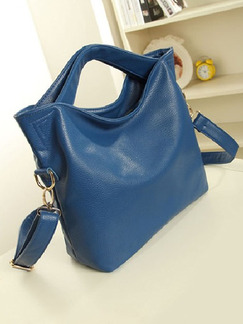 Blue Leatherette Hobo Shoulder Crossbody Hand Bag