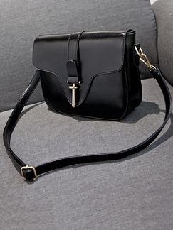 Black Patent Leather Crossbody Shoulder Bag