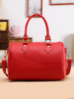 Red Leatherette Hand Shoulder Crossbody Bag On Sale