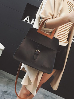 Black Brown Leatherette  Shoulder Hand Crossbody Bag On Sale