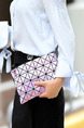 Pink Patent Leather Metallic Shoulder Purse Clutch Bag