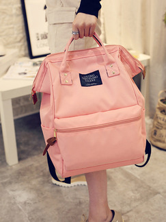 Pink Canvas Cute Hand Backpack Bag