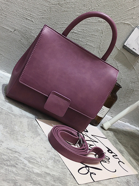 Purple Leatherette  Hand Shoulder Crossbody Bag
