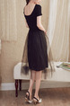 Black Fit & Flare Knee Length Dress for Casual Party