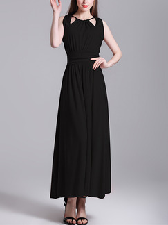 Black Maxi Plus Size Dress for Cocktail Prom Party Evening