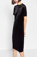Black Sheath Knee Length Dress for Cocktail Evening Party