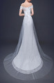 White Off Shoulder Sheath Beading Dress for Wedding