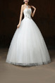 White Sweetheart Ball Gown Beading Embroidery Dress for Wedding