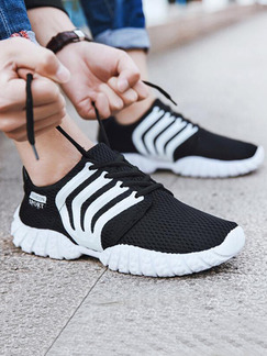 Black and White Canvas Comfort  Shoes for Casual Athletic Outdoor