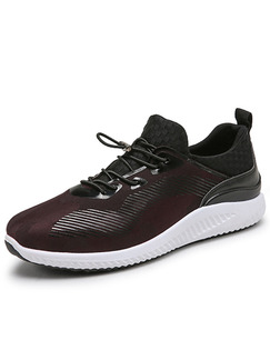 Maroon Black and White Leather Comfort  Shoes for Casual Athletic Outdoor