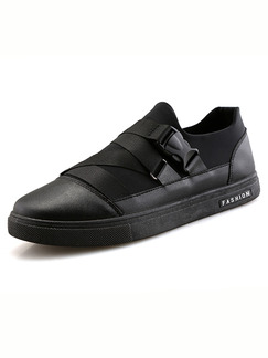 Black Leather Comfort  Shoes for Casual Office Work