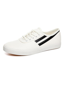 White and Black Leather Comfort  Shoes for Casual Office Work