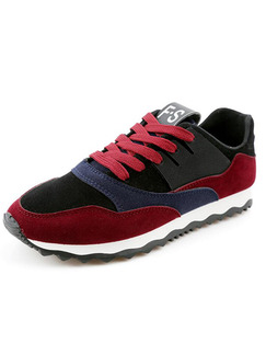 Red Black and White Suede Comfort  Shoes for Casual Work