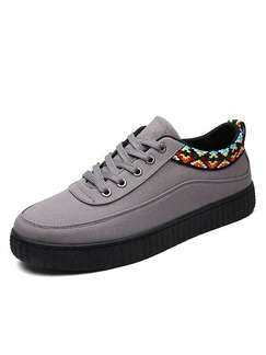 Black and Grey Colorful Canvas Comfort  Shoes for Casual Office Work