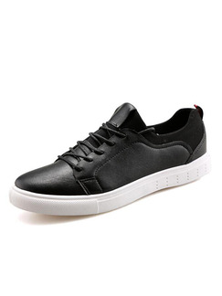Black and White Leather Comfort  Shoes for Casual Office Work