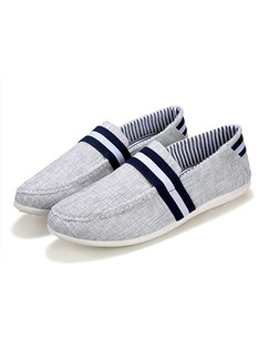 Grey Blue and White Canvas Comfort  Shoes for Casual Outdoor Office Work
