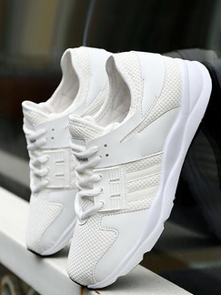 White Canvas Comfort  Shoes for Casual Athletic Outdoor