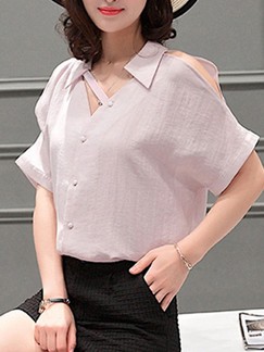 Pink Blouse Plus Size Top for Casual Office Evening