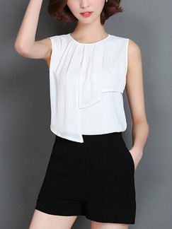 White Blouse Plus Size Top for Casual Party Office
