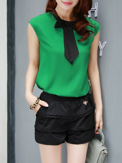 Green Blouse Plus Size Top for Casual Office