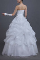 White Strapless Ball Gown Tiered Dress for Wedding On Sale