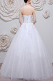White Strapless Princess Lace Beading Dress for Wedding On Sale