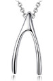 925 Silver With Chain Silver Chain Wishbone Pendant