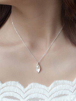 925 Silver With Chain Silver Chain Bead Pearl Pendant