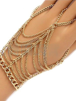 Gold Plated Finger Chain  Bracelet