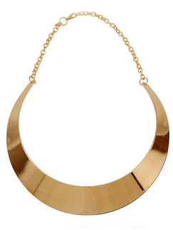 Gold Plated With Chain Gold Chain Collar Necklace