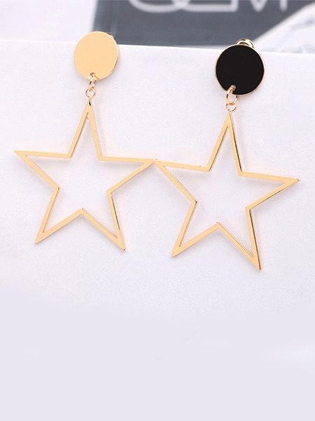 Gold Plated Star Dangle  Earring