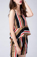 Brown Colorful Two Piece Slip Shorts Wide Leg Jumpsuit for Casual Evening Party