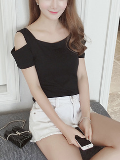 Black Blouse Top for Casual Evening