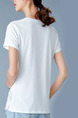 White T-Shirt Plus Size Top for Casual Party
