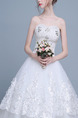 White Sweetheart Princess Beading Embroidery Plus Size Tierd Dress for Wedding