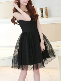 Black Korean Chiffon Short Dress for Cocktail Party Casual Evening
