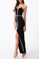 Black Slip Maxi Plus Size Dress for Cocktail Prom