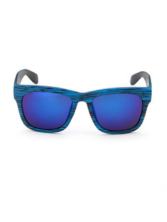 Blue Gradient Plastic Square Sunglasses