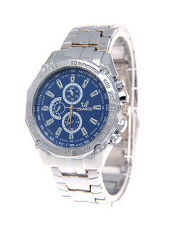 Silver Stainless Steel Band Bracelet Quartz Watch