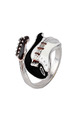 Guitar Alloy and Rhinestone Ring