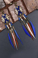Alloy and Feather Dangle  Earring