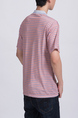 Pink Polo Collared Chest Pocket Men Shirt for Casual Party Office