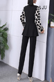 Black and White Two Piece Pants Long Sleeve Jumpsuit for Party Evening Cocktail