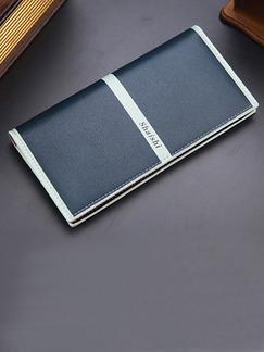 Black and Gray Genuine Leather Credit Card Bifold Wallet