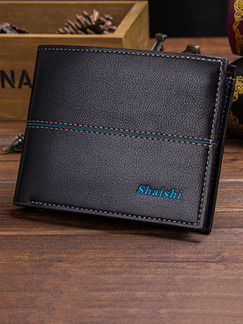 Black Leatherette Linking Credit Card Bifold Wallet