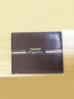 Brown Leatherette Linking Credit Card Bifold Wallet