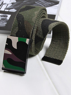 Camoflouge Bradied Military Cotton and Metal Belt